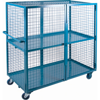 Wire Mesh Truck, 2 Tiers, 63" L x 32" W x 62.5" H, 1200 lbs. Cap. Equipment World