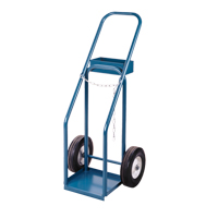 Gas Cylinder Carts, Semi-Pneumatic Wheels, 12" W x 10" L Base, 400 lbs. Equipment World