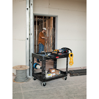 Chariot utilitaire robuste - 4500-88, 2 tiers, 17-1/8" x 33-1/4" x 39", Capacit&eacute; 500 lb Equipment World