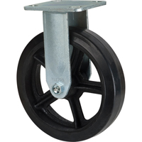 Mold-on Caster, Rigid, 8" (203.2 mm), Rubber, 660 lbs. (299 kg.) Equipment World
