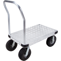 Chariots &agrave; plateforme en aluminium, 24" la x 36" lo, 1600 lb cap, Roues Pneumatique Equipment World