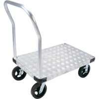 Chariots &agrave; plateforme en aluminium, 24" la x 36" lo, 2000 lb cap, Roues Caoutchouc moul&eacute; Equipment World