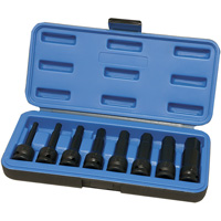 Metric Impact Socket Set, Hex, 1/2" Drive, 8 Pcs Equipment World