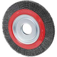 Crimped Wire Wheel, 6" Dia., 0.02" Fill, 1/2"/2"/5/8" Arbor Equipment World