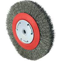 101F-2M Crimped Wire Brush, 6" Dia., 0.014" Fill, 1/2" - 2" Arbor Equipment World