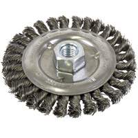 Standard Face Knot Wire Wheel Threaded, 5" Dia., 0.022" Fill, 5/8"-11 Arbor, Steel Equipment World