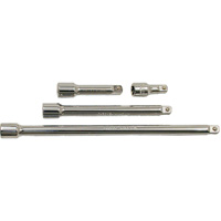 Extension Bar Set, 3/8" Drive, Chrome Finish, 4 Pcs Equipment World