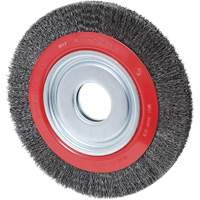Crimped Wire Wheel, 6" Dia., 0.007" Fill, 2"/1/2" - 5/8" Arbor Equipment World