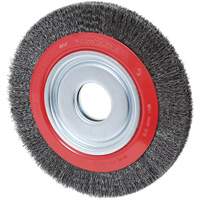 Crimped Wire Wheel, 8" Dia., 0.007" Fill, 1/2"/2"/5/8" Arbor Equipment World