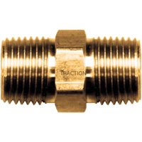 Hex Nipple, Brass, 3/8" x 1/4", NPT x NPT Equipment World