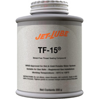 TF-15&reg; Metal-Free Thread Sealing Compound, Brush-Top Can, 227 ml, -46° C - 315° C/50° F - 600° F Equipment World