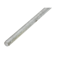 Threaded Rod, 1/4"-20, 36" L, Galvanized, Grade 2 Grade Equipment World
