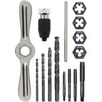 Tap and Die Set with Hex-Lok 2-in-1 Handle, 15 Pieces Equipment World