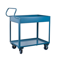 Deep Lipped Service Cart, 2 Tiers, 24" W x 47" H x 36" D, 1200 lbs. Capacity Equipment World