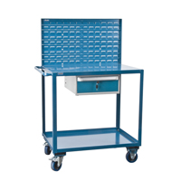 Mobile Service Cart, 2 Tiers, 24" W x 57" H x 40" D, 1200 lbs. Capacity Equipment World