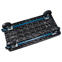 Plastic Platform Trucks, 60" L x 30" W, 2000 lbs. Cap., Mold-on Rubber Wheels Equipment World