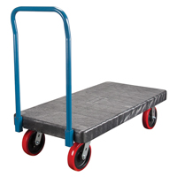 Plastic Platform Truck, 60" L x 30" W, 2500 lbs. Cap., Polyurethane Wheels Equipment World