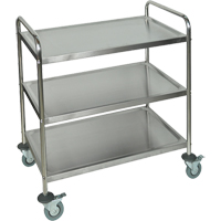 Shelf Cart, 3 Tiers, 21" W x 37" H x 23-1/2" D, 200 lbs. Capacity Equipment World