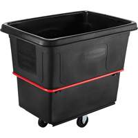 Heavy-Duty Utility Truck, Black Recycled Plastic, 44-3/8" L x 31" W x 38-1/4" H, 16 cu. ft. Volume, 1000 lbs. Capacity Equipment World