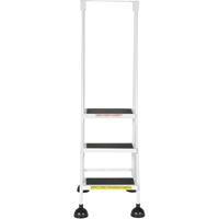 Stop-Step Ladders, 3 Steps, 16" Step Width, 28-11/16" Platform Height, Steel Equipment World