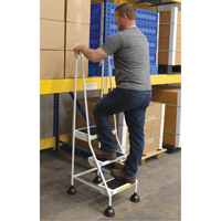 Stop-Step Ladders, 3 Steps, 16" Step Width, 28-11/16" Platform Height, Steel Equipment World