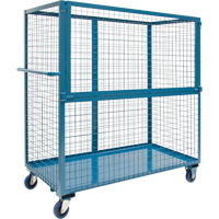 Wire Mesh Stock Truck, Steel, 24" x 55" x 36", 1200 lbs. Capacity Equipment World