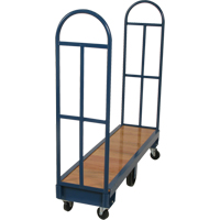 U-Boat - Wood Deck / Steel Frame , 60" L x 16" W, 1750 lbs. Capacity, Mold-on Rubber Casters MO128 | Equipment World