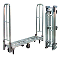 Aluminum U-Boat Folding Utility Cart, 16" W x 60" L, 1500 lbs. Cap., Polyurethane Wheels Equipment World