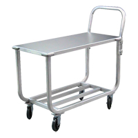 Aluminum Tubular Deck Cart, 700 lbs. Capacity, Aluminum, 19" W x 42" H x 46" D, Lip Down Equipment World