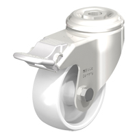 Impact-Resistant Nylon Caster, Swivel with Brake, 3-1/8" (79.5 mm) Dia., 265 lbs. (120 kg.) Capacity Equipment World