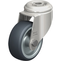 Stainless Steel Thermoplastic Elastomer Caster, Swivel, 3-1/8" (79.5 mm) Dia., 220 lbs. (100 kg.) Capacity Equipment World