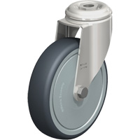 Stainless Steel Thermoplastic Elastomer Caster, Swivel, 5" (127 mm) Dia., 265 lbs. (120 kg.) Capacity Equipment World