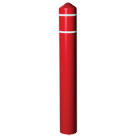Enveloppe lisse pour butoir avec bandes r&eacute;fl&eacute;chissantes, 4" dia. x 56" l, Rouge Equipment World