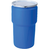 Nestable Polyethylene Drum, 14 US gal (11.7 imp. gal.), Open Top, Blue Equipment World