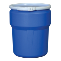 Nestable Polyethylene Drum, 10 US gal (8.33 imp. gal.), Open Top, Blue Equipment World
