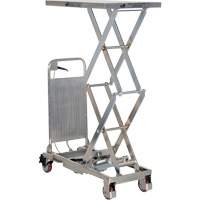 Manual Hydraulic Scissor Lift Table, 27-1/2" L x 17-3/4" W, Partial Stainless Steel, 220 lbs. Capacity Equipment World
