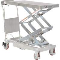 Manual Hydraulic Scissor Lift Table, 35-1/2" L x 20" W, Partial Stainless Steel, 800 lbs. Capacity Equipment World