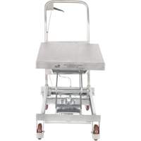 Manual Hydraulic Scissor Lift Table, 35-1/2" L x 20" W, Partial Stainless Steel, 800 lbs. Capacity Equipment World