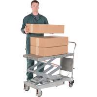 Manual Hydraulic Scissor Lift Table, 35-1/2" L x 20" W, Partial Stainless Steel, 800 lbs. Capacity Equipment World