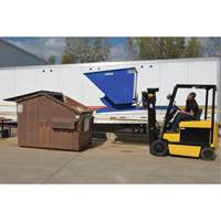 Self-Dumping Hopper, Steel, 3 cu.yd., Blue Equipment World