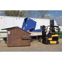 Self-Dumping Hopper, Steel, 3 cu.yd., Blue Equipment World