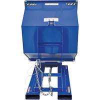 Self-Dumping Hopper, Steel, 1 cu.yd., Blue Equipment World
