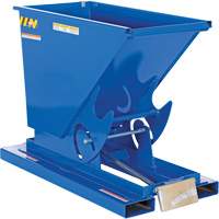 Self-Dumping Hopper, Steel, 1/3 cu.yd., Blue Equipment World