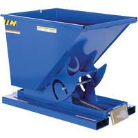 Self-Dumping Hopper, Steel, 1/2 cu.yd., Blue Equipment World