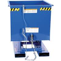 Self-Dumping Hopper, Steel, 1/2 cu.yd., Blue Equipment World