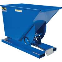 Self-Dumping Hopper, Steel, 3/4 cu.yd., Blue Equipment World
