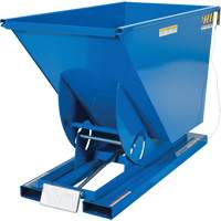 Self-Dumping Hopper, Steel, 3/4 cu.yd., Blue Equipment World