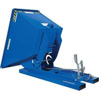 Self-Dumping Hopper, Steel, 3/4 cu.yd., Blue Equipment World