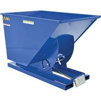 Self-Dumping Hopper, Steel, 1 cu.yd., Blue Equipment World