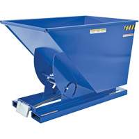 Self-Dumping Hopper, Steel, 1 cu.yd., Blue Equipment World